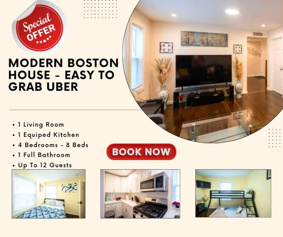 30-1 4Br Boston - Comfortable Apt Near Mbta Eksteriør bilde
